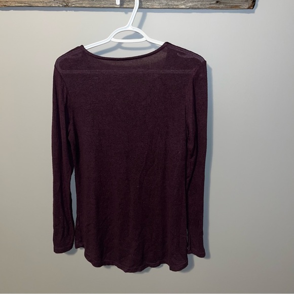 Purple Zip Top Long Sleeve Size Medium - Picture 2 of 2